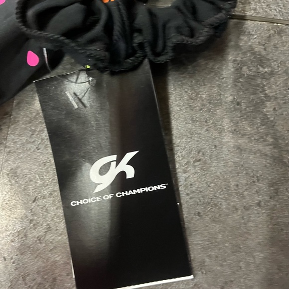 NWT GK gymnastics tumbling dance athletic black LIFE OF THE PRACTICE LEOTARD - Picture 7 of 9